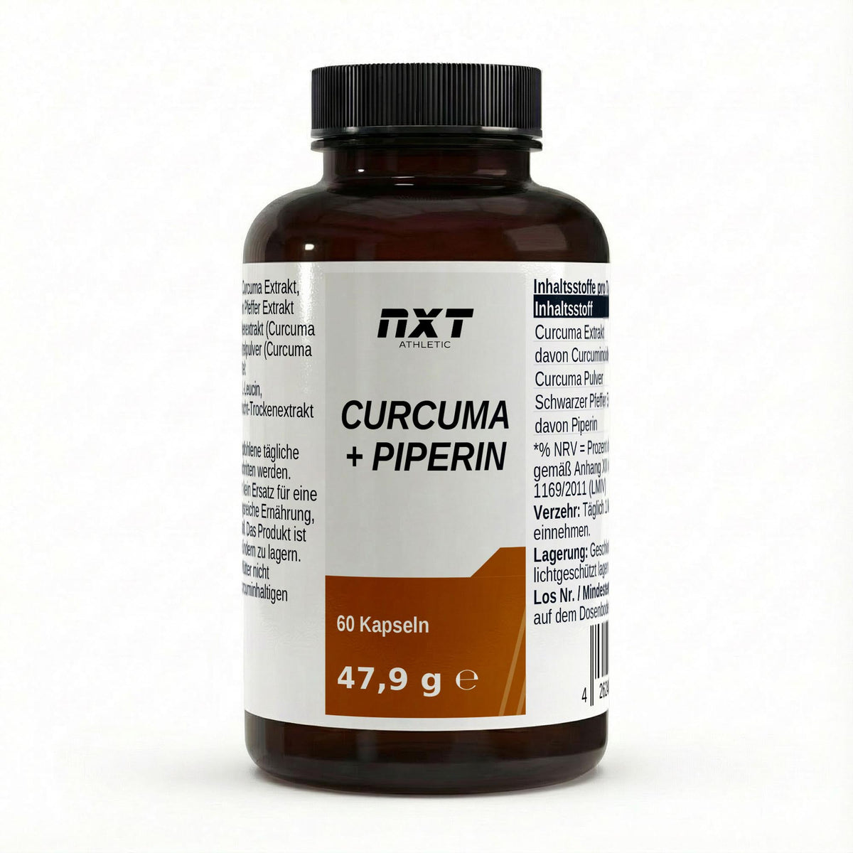 NXT Athletic Curcuma + Piperin – Frontansicht