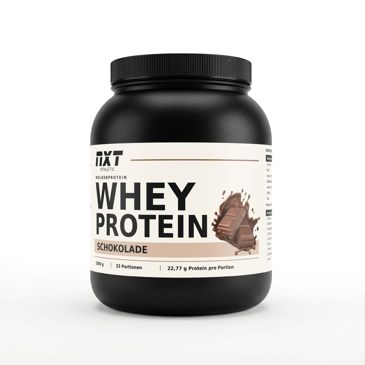 NXT Athletic Whey Protein Schokolade – Frontansicht