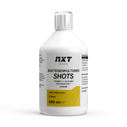 NXT Athletic Bakterienkulturen Shots – Frontansicht