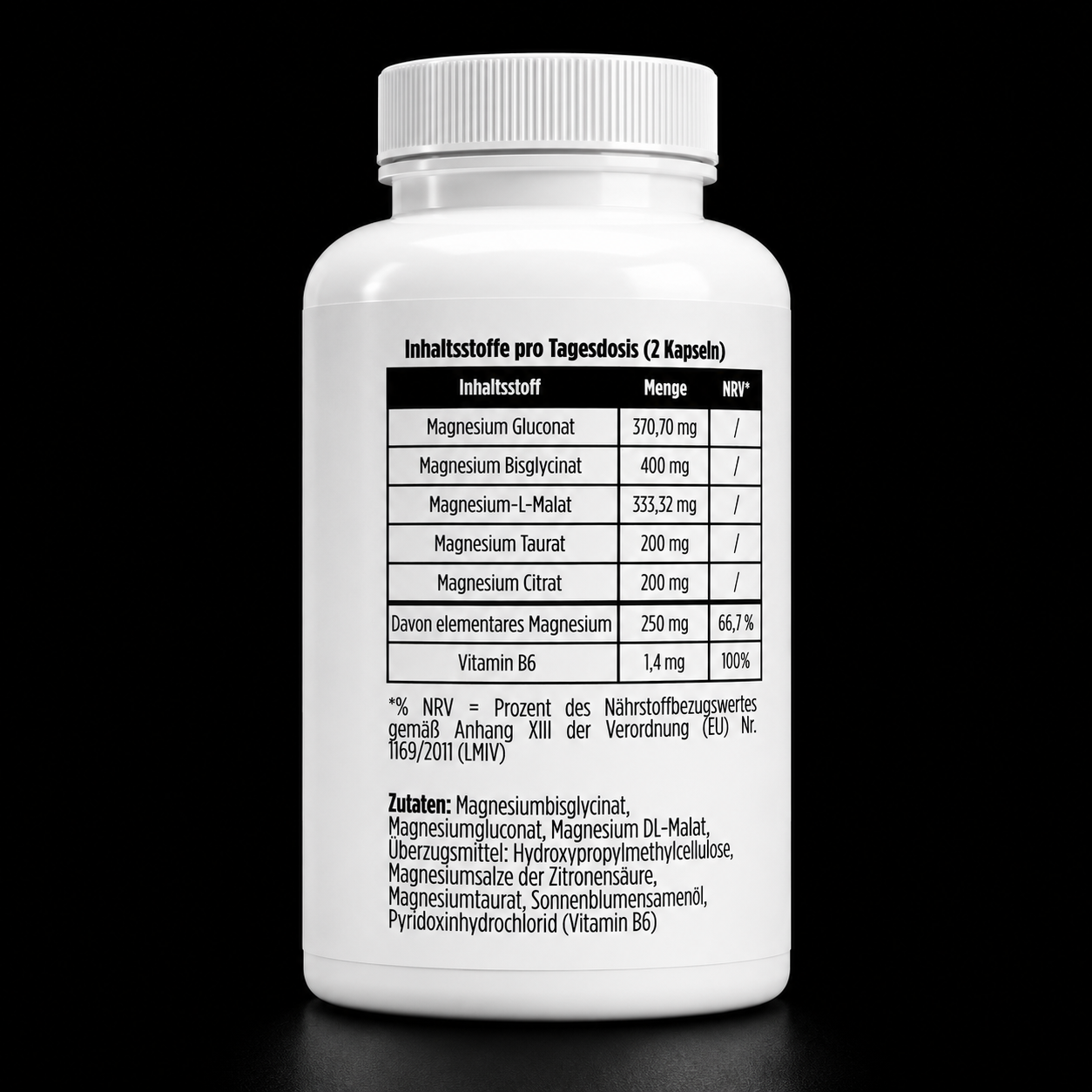 Magnesium 5x Komplex + B6 - 120 vegane Kapseln