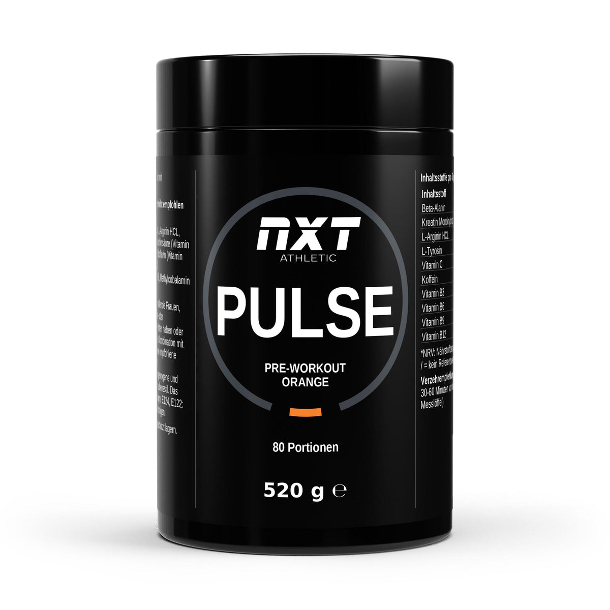 NXT Athletic Pre-Workout Orange – Frontansicht