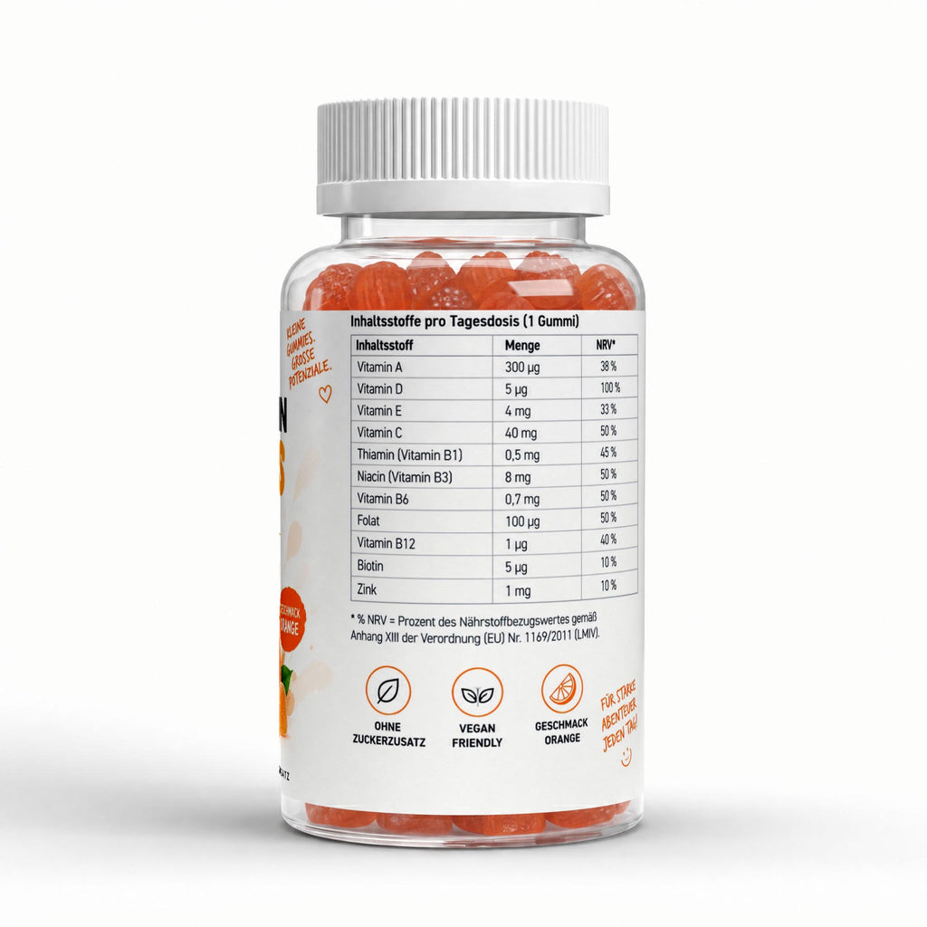 NXT Athletic Multivitamin Kids Gummies Orange – Inhaltsstoffe und Nährwerte