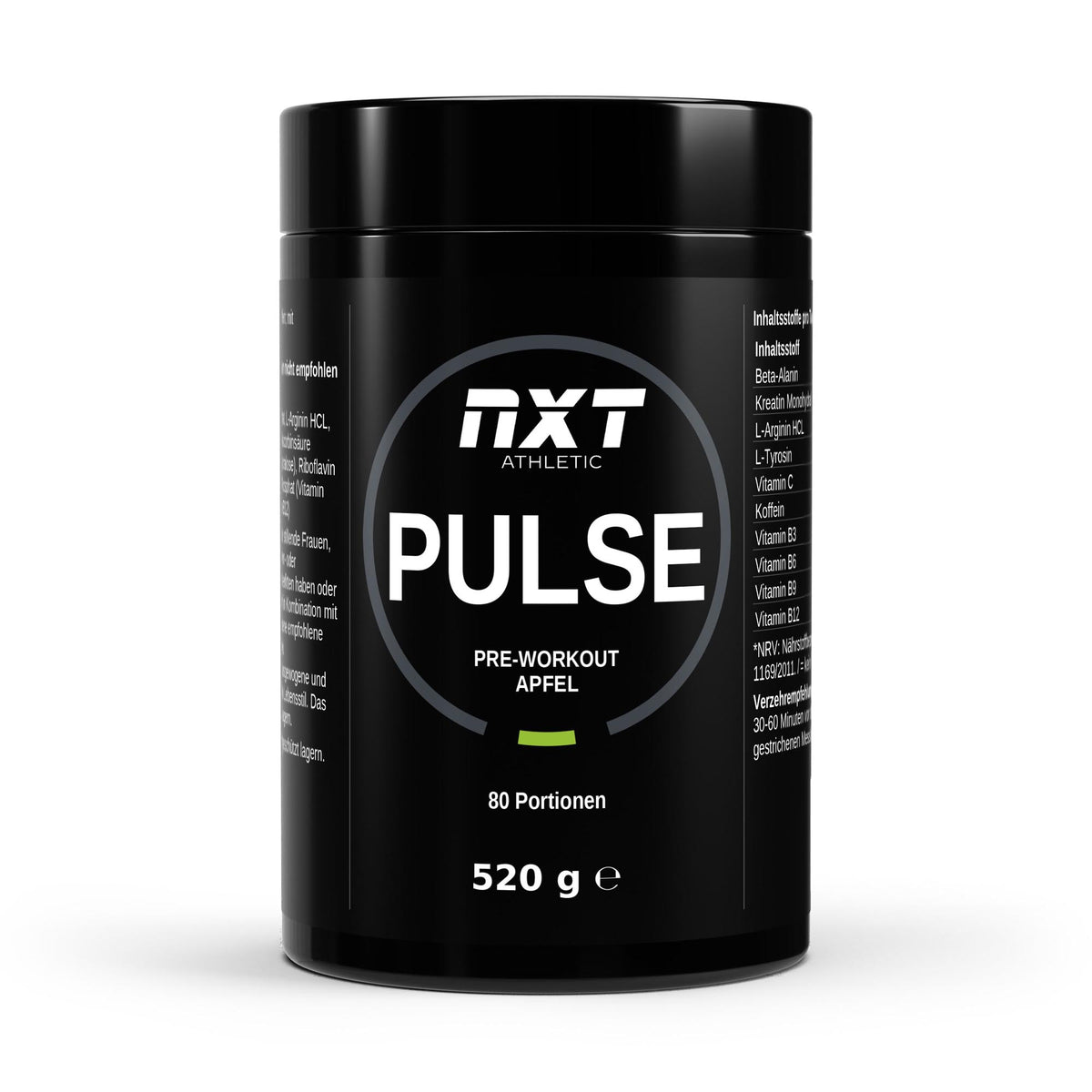 NXT Athletic Pre-Workout Apfel – Frontansicht