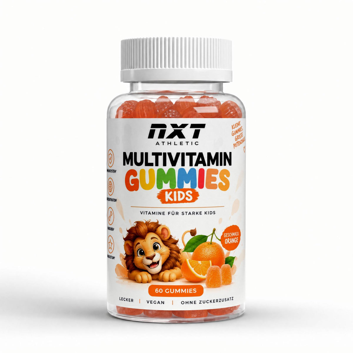 NXT Athletic Multivitamin Kids Gummies Orange – Frontansicht