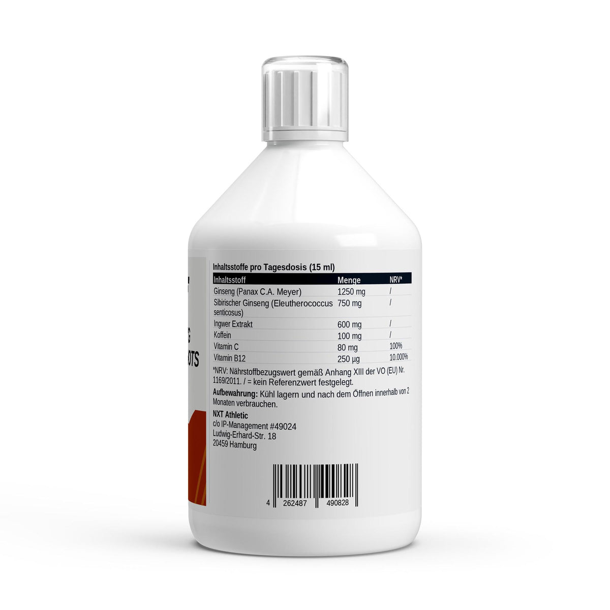NXT Athletic Ginseng Shots – Inhaltsstoffe und Nährwerte