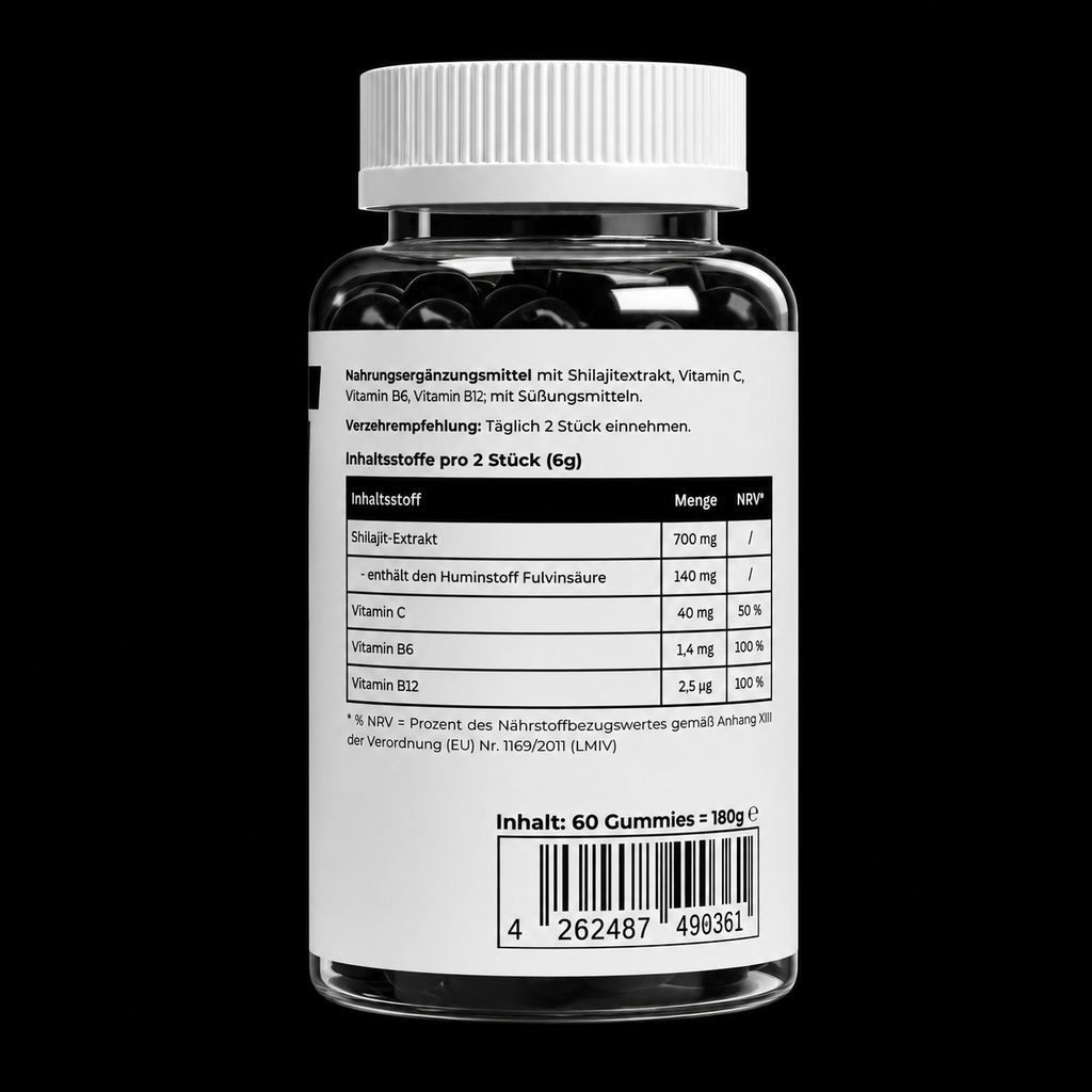Shilajit Gummies + Vitamin C,B6, B12
