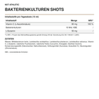 NXT Athletic Bakterienkulturen Shots – Inhaltsstoffe pro Tagesdosis