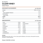 NXT Athletic Clear Whey Eistee Pfirsich – Nährwerte, Aminosäuren und Zutaten