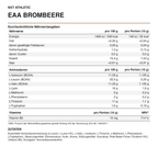 NXT Athletic EAA Brombeere – Nährstoffmengen und Zutaten