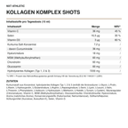 NXT Athletic Kollagen Komplex Shots – Inhaltsstoffe pro Tagesdosis