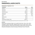 NXT Athletic Rinderkollagen Shots – Inhaltsstoffe pro Tagesdosis