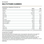 NXT Athletic Multivitamin Gummies – Inhaltsstoffe, Mengen und Zutaten