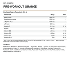 NXT Athletic Pre-Workout Orange – Inhaltsstoffe, Mengen und Zutaten