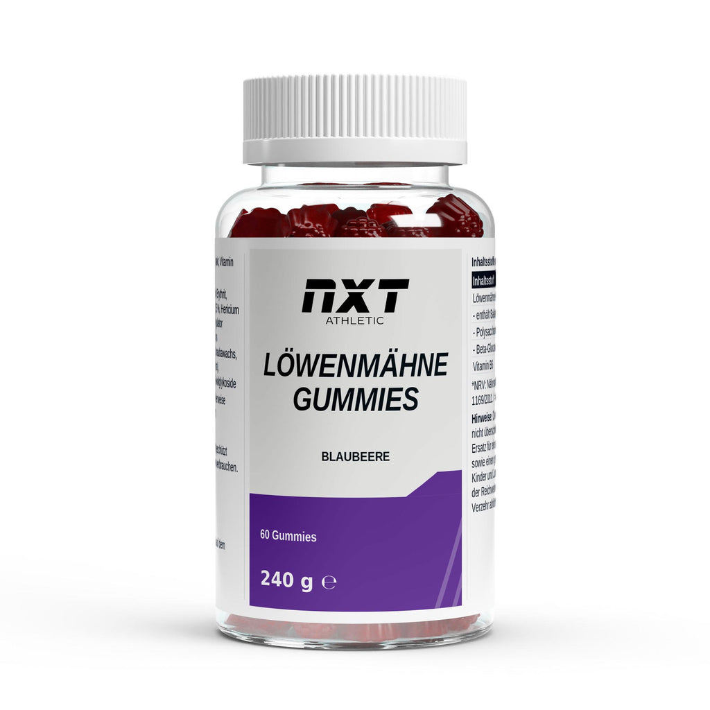 NXT Athletic Löwenmähne Gummies – Frontansicht