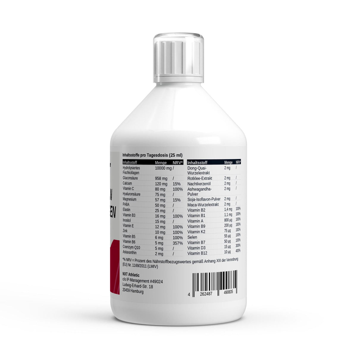 NXT Athletic Woman Collagen Shots – Inhaltsstoffe und Nährwerte