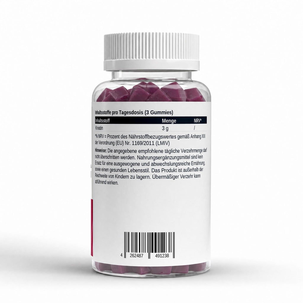 NXT Athletic Kreatin Gummies Kirsche – Inhaltsstoffe und Nährwerte